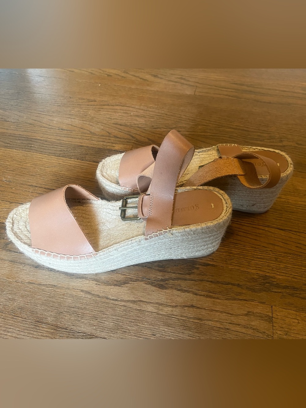 Soludos Leather Espadrille Platform Sandals